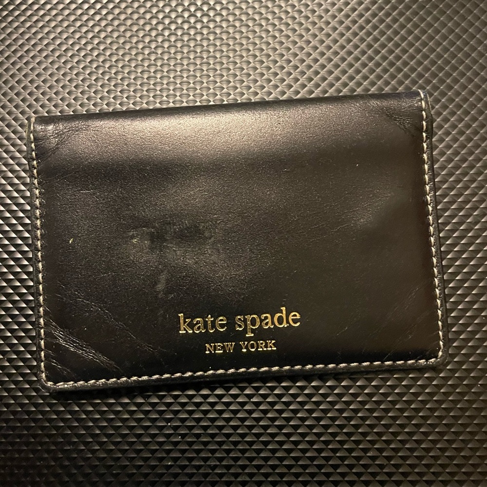 Kate Spade Black Leather Envelope Card Holder